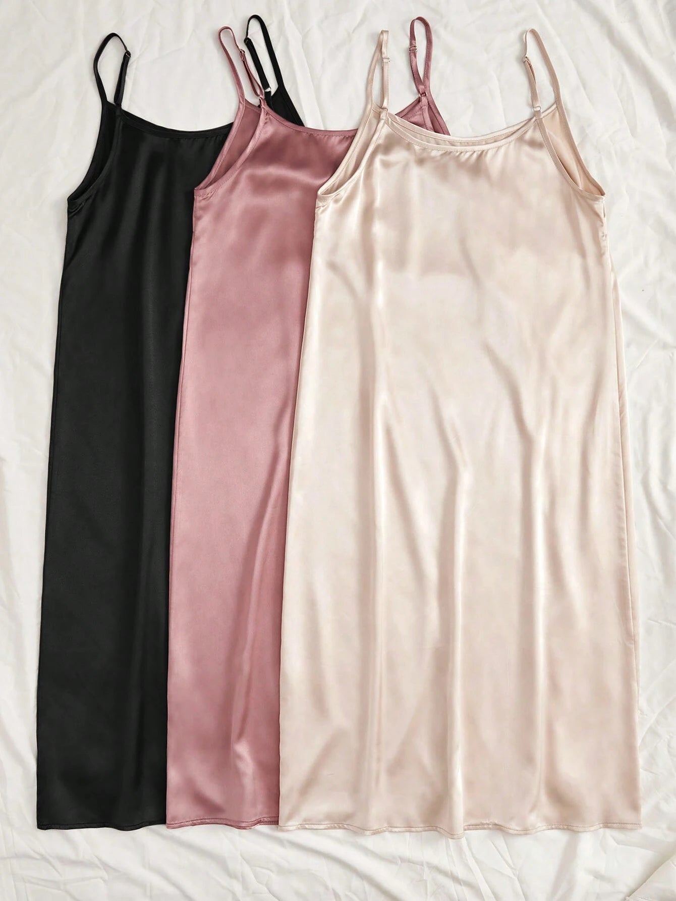 Chic Women's 3-Piece Adjustable Strap Pajama Night Dress Set