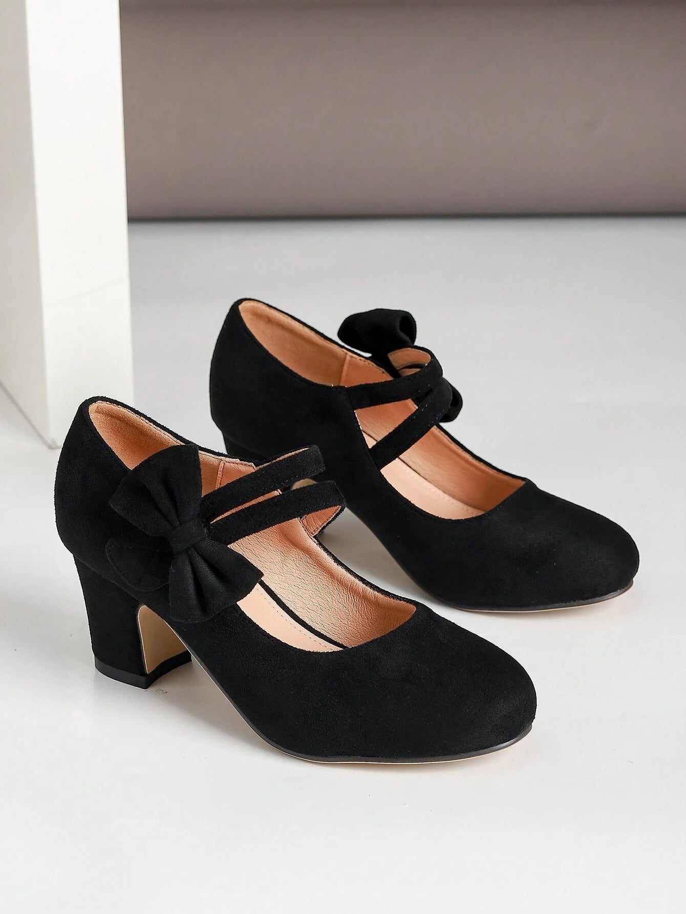 Stylish Women's Velvet Mary Jane T-Strap High Heel Pumps - Perfect for Work & Formal Occasions (Order 0.5 Size Down for Narrow Feet)