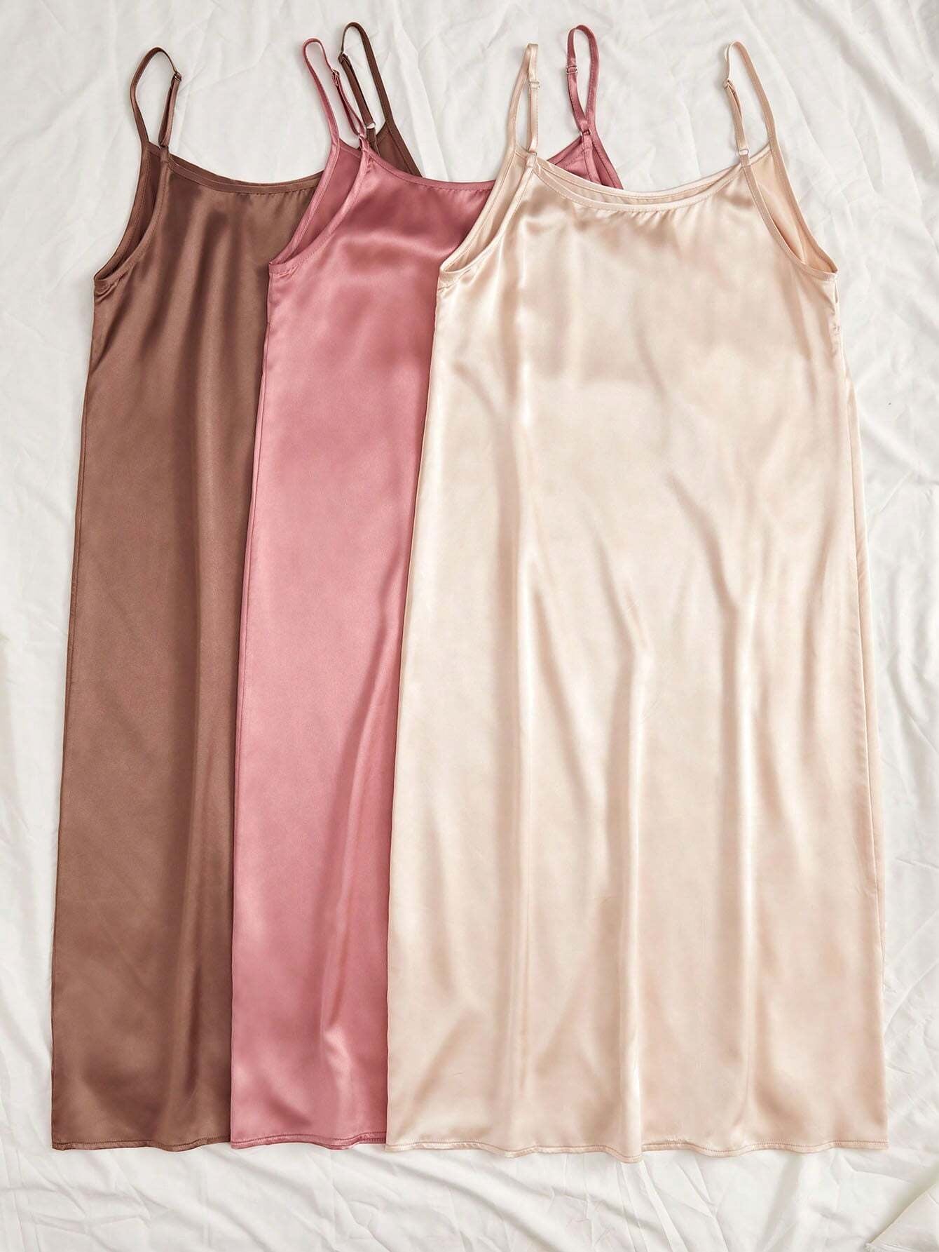 Chic Women's 3-Piece Adjustable Strap Pajama Night Dress Set