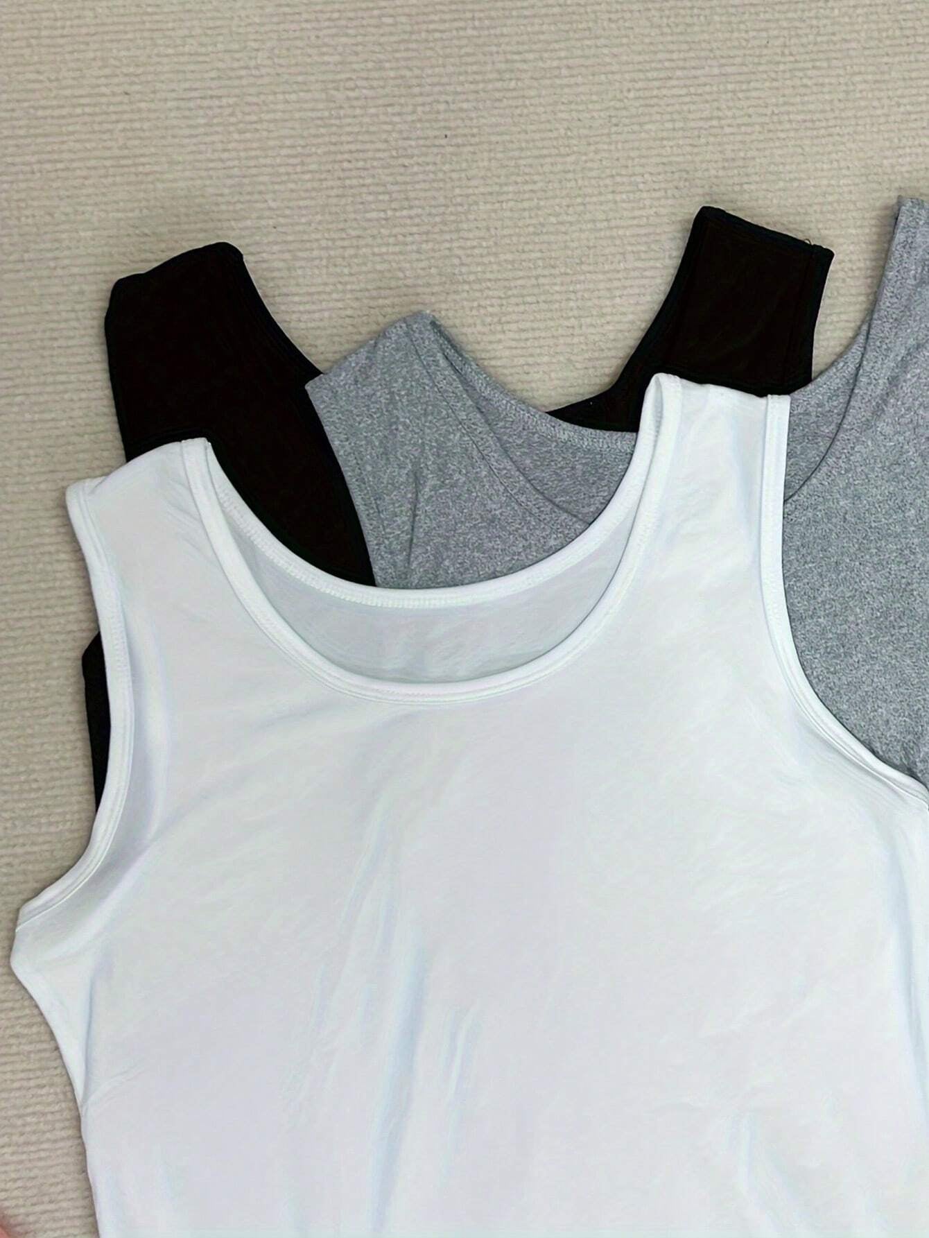 4Pcs/Pack Women V-Neck Sleeveless Comfy Casual Tank Top Undershirt
